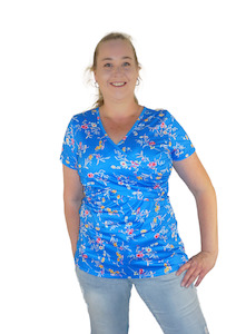Black Friday: Emma - Cross Front - Royal Blue Floral