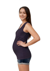 Black Items: Lily Horizontal Zip Singlet - Navy