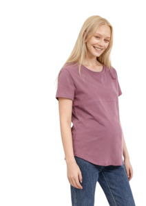 Pre Order: Luna - Horizontal Zip Tee - Dusky Pink