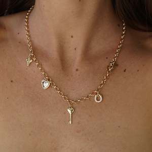 Charm Necklaces Chains Only: Multi Charm Necklace - Chain only