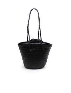 Bags: Woven Bucket Bag - Black