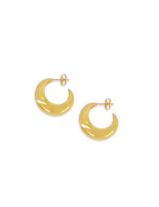 All Jewellery: Half Moon Hoop - Gold