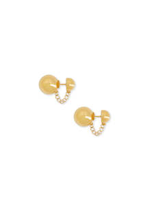 All Jewellery: Ball And Chain Stud - Gold
