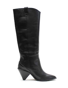 Knee High Boots: Frankie Knee High Boot - Black