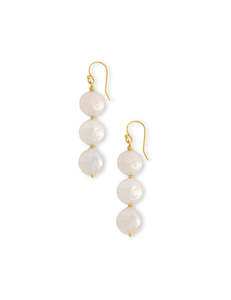 Drops Hoops: Pearl Trio - Gold