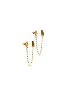 All Jewellery: Mini Stud Chain Gold/Olive