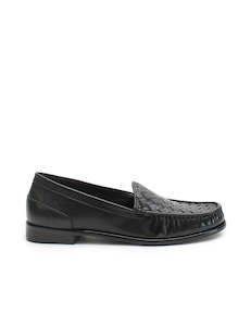 Loafers: Woven Loafer - Black