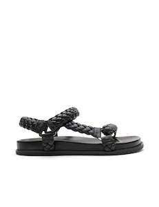 Changing Tides Spring 23: Elke Braided Sandal - Black