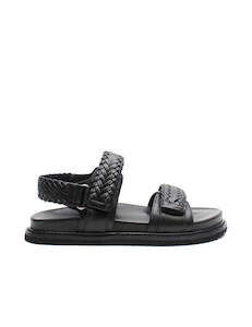 Black Label: Isla Braided Sandal - Black