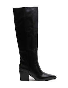 Leone Knee High Boot - Black