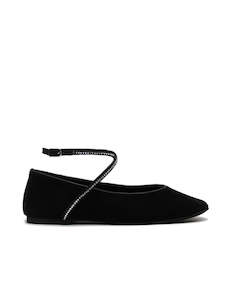 Maggie Flat - Black/Crystal