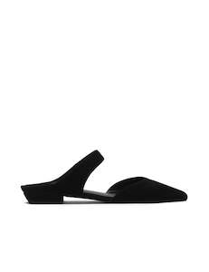 All 1: Pointed Mule Suede Black