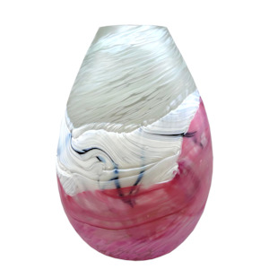 Pink and White Terraces Teardrop Medium