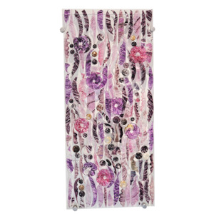 Feather Wall Art Panel Purple Large