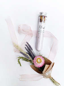 Wedding Favor Ideas: Relaxing Floral Bath Salts Tube - Pink Salts & Epsom Salts