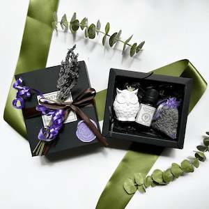 Small Gift Boxes Nz: Owl & Calm Essential Oil Gift Box