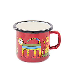 Stocking Fillers: Toddler Enamel Mug - Rainbow Cat