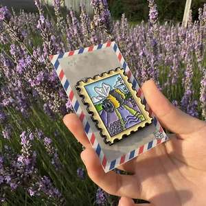 Bee on Lavender Field Fridge Magnet