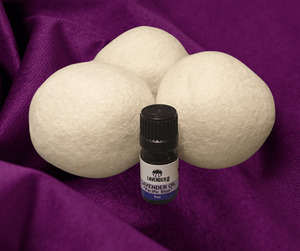 Lavender Drier Balls with 5ml Lavender Oil