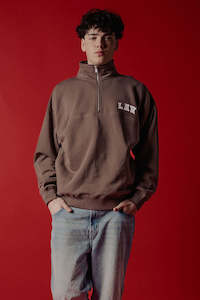 Quarter Zip Pullover | Brown