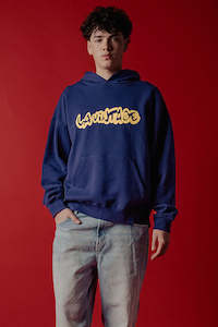 Scribble Print Hoodie | Royal Blue