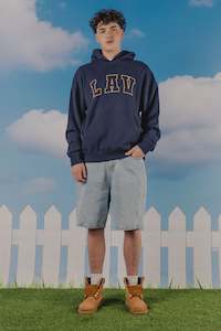 LAV Print Hoodie | Navy