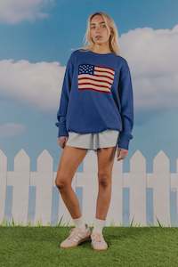 USA Flag Knit | Blue
