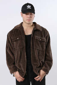 Vintage Thick Cord Zip Up Shirt XL