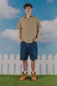 Short Sleeve Shirt | Green Check