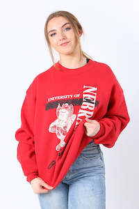 Womens: Vintage University of Nebraska Crewneck L