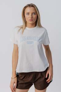 New Arrivals: Varsity Cropped Tee | White