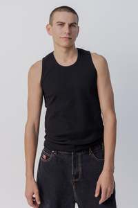 Ribbed Tank | Black