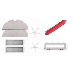 Vacuum Cleaner: Roborock Vacuum Cleaner S7/S7 MaxV Including - 2x HEPA Filter - 2x Mop - 2x Accessories Kit Side Brush - 1x Main Brush - 1x Main Brush Cover -White For Roborock S7 Smart Robot Vacuum Cleaner