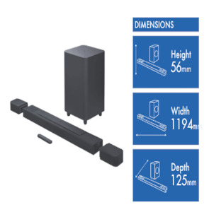 Tv Soundbars: JBL Bar1000 7.1.4 880W True Atmos Soundbar