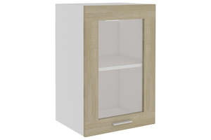 Cooking Kitchen Appliances: Hanging Glass Cabinet Sonoma Oak 40x31x60 cm Engineered Wood vidaXL