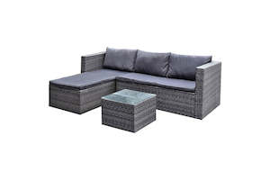 Camping: 3pc Lounge Set Outdoor Sofa Furniture Rattan Wicker Chair Sofa