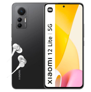 Xiaomi: Xiaomi 12 Lite 5G Smartphone + Headphones, 8 + 128 GB Mobile Phone Without Contract, 6.55 Inch 120 Hz AMOLED Display, Black