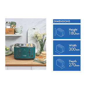 All Toasters Kettles: Russell Hobbs Legacy Deep Lagoon 4 Slice Toaster