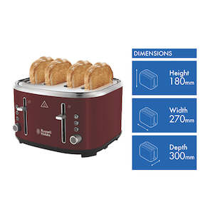 Russell Hobbs Legacy Bloodstone 4 Slice Toaster