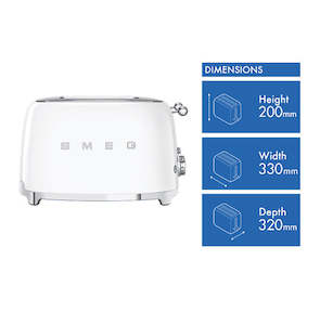 Smeg TOASTER 50's STYLE 4 SLOT WHITE
