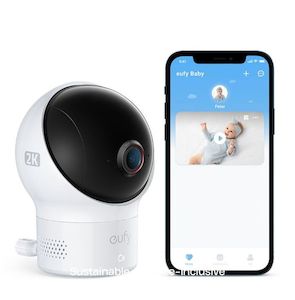 Cameras Home Security Monitoring Baby Monitors: Eufy Baby 2K Smart Wi-Fi Baby Monitor