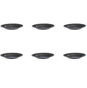 6x Wildtrak Premium Enamel Plate Durable Outdoor Camping Hiking Dinnerware