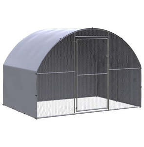 Camping: Outdoor Chicken Coop 3x2x2 m Galvanised Steel vidaXL