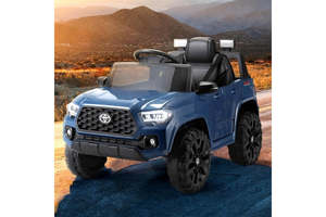 Baby: Kids Electric Ride On Car Toyota Tacoma Off Road Jeep Toy Cars Remote 12V Blue