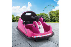 Baby: Rigo Kids Ride On Car Bumper Kart 6V Electric Toys Cars Remote Control Pink