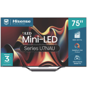 Electronics Smart Tvs 75 And Up: Hisense 75" U7NAU 4K Mini-LED QLED Smart TV 24