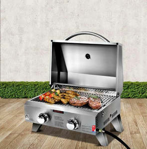Outdoor Travel Garden Outdoor Living Outdoor Cooking Bbq: Grillz 2 Burners BBQ Grill Portable Gas Barbecue
