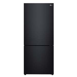 LG 420L Bottom Mount Fridge Freezer - Black Finish