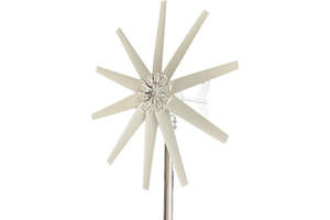 Emergency Survival: 800W Peak 10 Blades 12V/24V Horizontal Wind Turbine Generator Residential Home Wind Power Generator - 24V