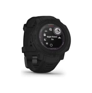 Watches: Garmin Instinct 2 Solar - Black (45MM) + Watch Charging Stand + USB Car/Wall Adapter + 6TH AVE Cleaning Kit + Sweat Workout Towel (010-02627-13)